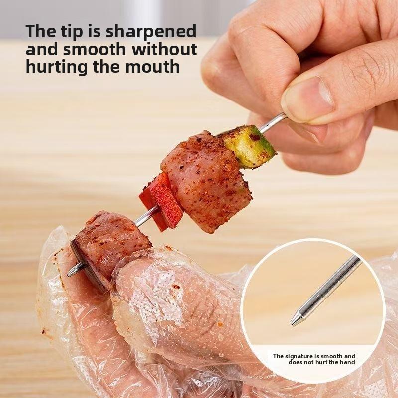 Household Kitchen Air Fryer Skewer Rack, Stainless Steel Hanging Barbecue Rack, Round Hanging Meat Skewer Rack