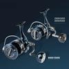 Metal Spinning Reel for Sea Fishing Boats and Fishing Boats Spinning Fishing Reel Max Drag 25kg 5.2:1 8+1 Aluminum Saltwater Spinning Fishing Reels