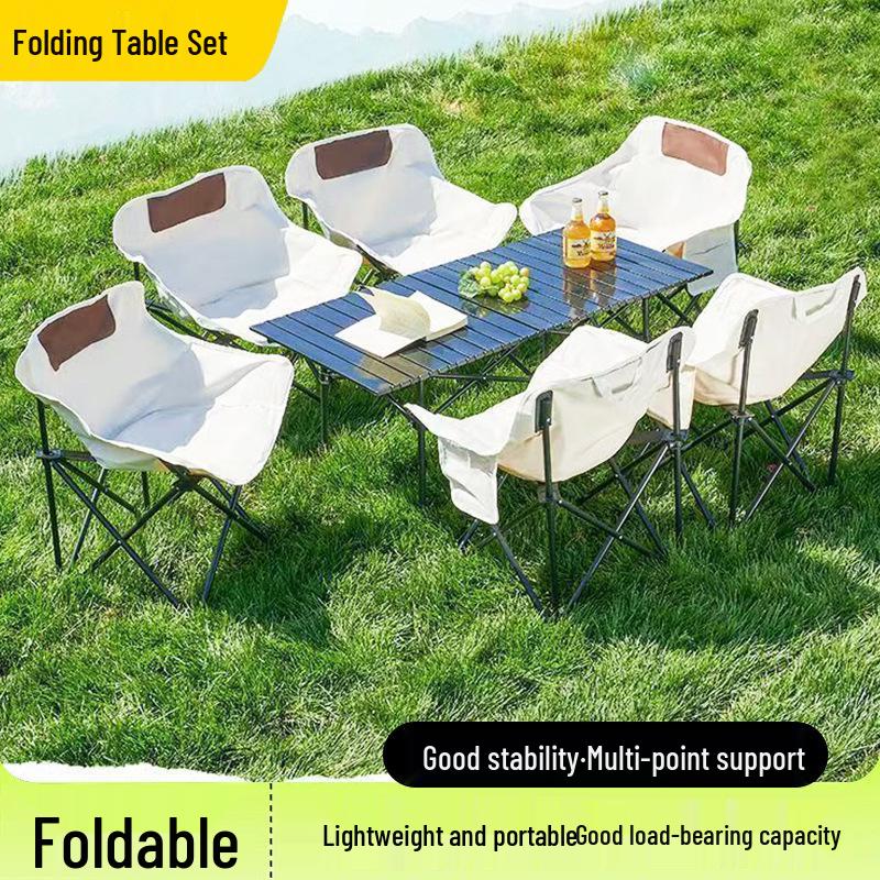 Portable Folding Table and Chairs Set for Outdoor Camping and Picnics