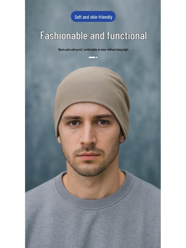 Pure Cotton Windproof Postpartum Hat - Breathable, Solid Color, Warm, for Outdoor Cycling and Sports