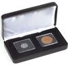 Leuchtturm Nobile Quadrum Coin Capsule Etui (Black) (2Coins)