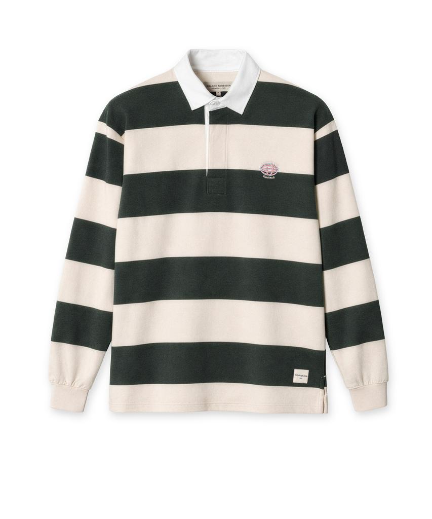 Edeunbeoleokeulleob Classic Striped Rugby T-Shirt (Green)