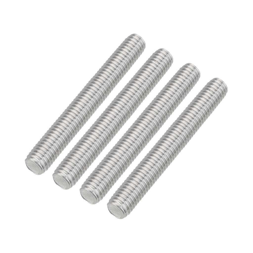 uxcell 4pcs Full Thread Rod M8 x 60mm 304 Stainless Steel Right Screw M8-1.25