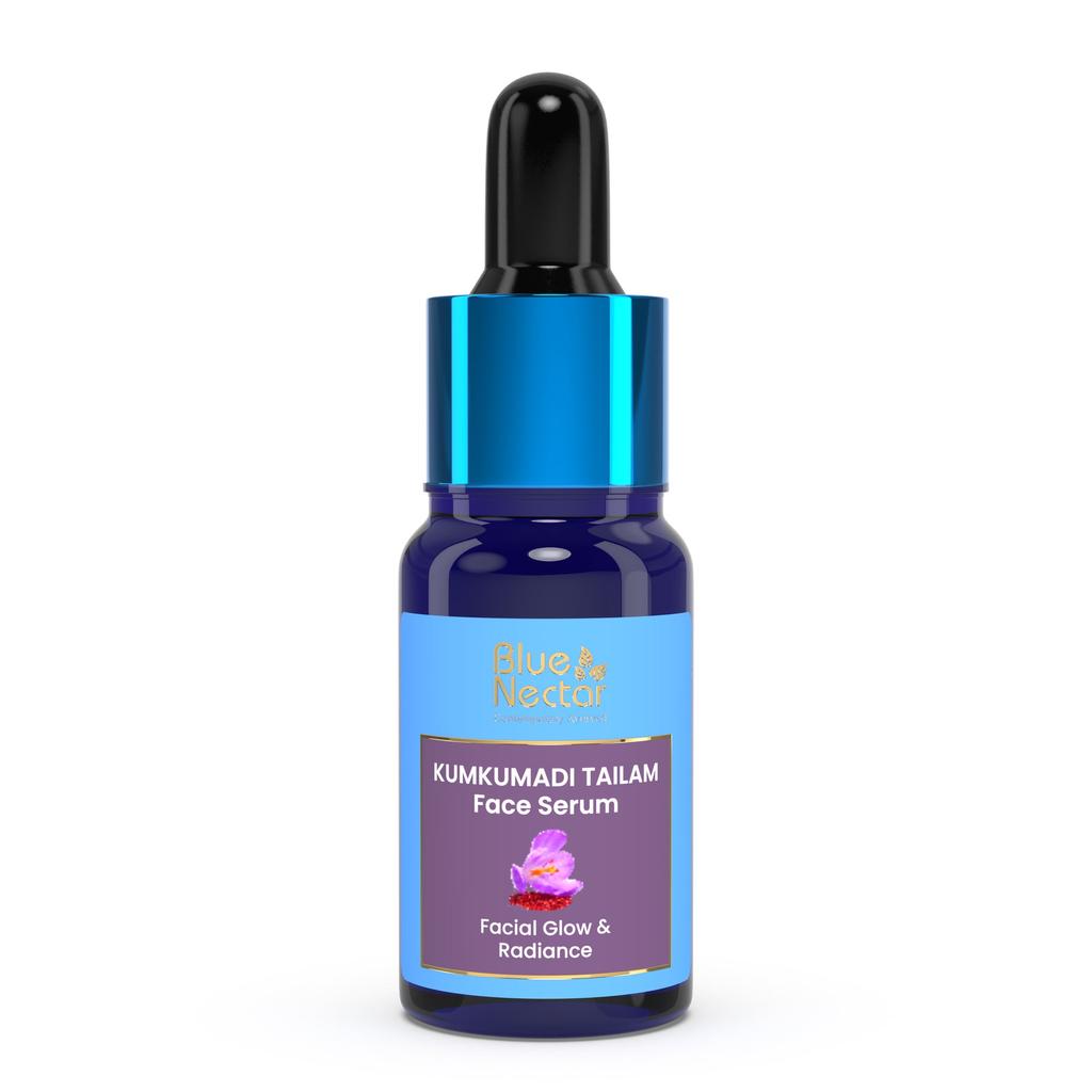 Kumkumadi Tailam Serum do twarzy dla promiennej skóry z czystym drzewem sandałowym i szafranem, 10ml