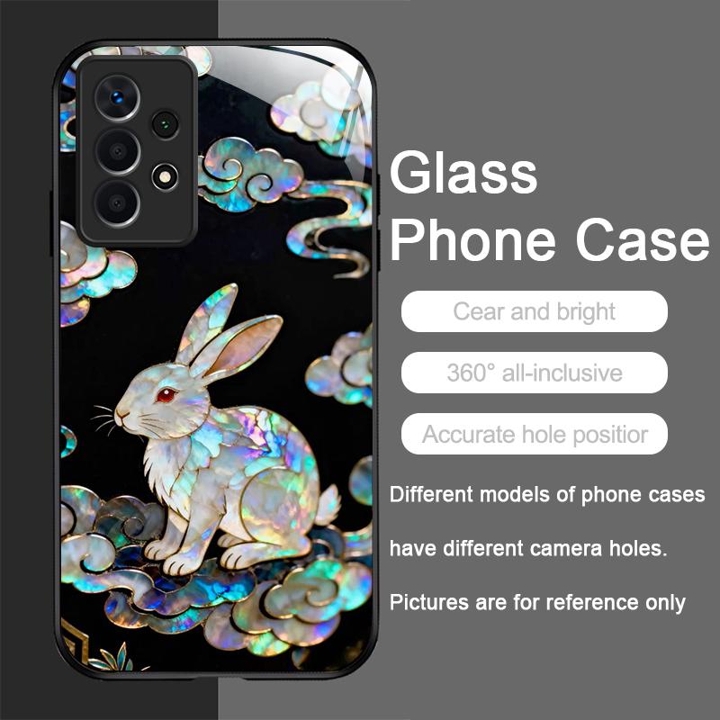 

Stylish Dragon Leopard Marble Texture Tempered Glass Phone Case for Samsung Galaxy A56 A55 A54 A53 A52 A36 A14 A15 A16 A32 Cover Galaxy A55 5G