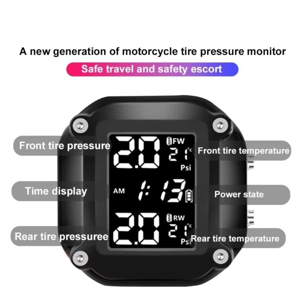 Waterproof Wireless Tire Pressure Detector  Motorcycle Tire Monitoring