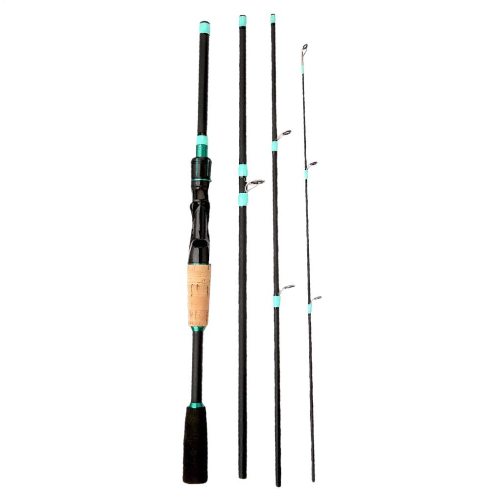 Fiberglass Travel Fishing Rod 4 Section Sensitive Tip Pole For Stream Anglers Backpacking Trout River Freshwater Saltwater