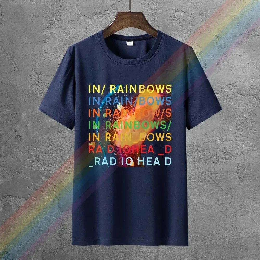 Radiohead in Rainbows Rock Radiohead Czarny T-Shirt S-5Xl Męski Bawełniany T-Shirt Moda Męski T-Shirt Zwykły