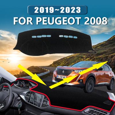 Pro Peugeot 2008 P24 Mk2 2019~2024 2020 2024 Krycí podložka palubní desky Odkládací podložka odolná vysokým teplotám Koberec Příslušenství do auta
