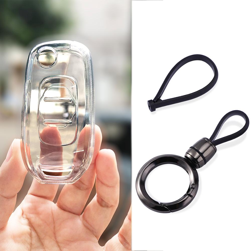For Renault Clio 5 Duster Logan Oroch Clio Arkana Kwid Sandero Stepway Captur Kadjar Tpu Key Cover Keychain Car Key Case Shell