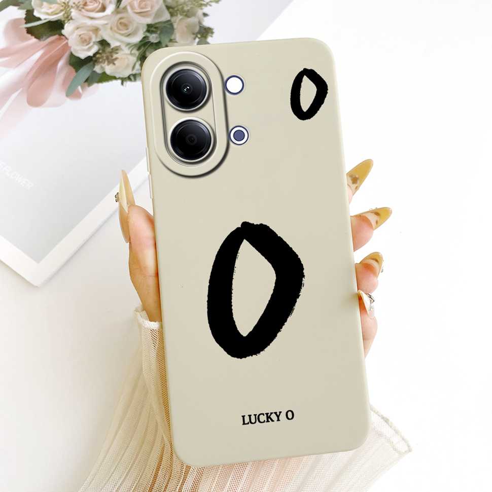 For vivo Y05 4G Case Fashion Simple Letters A-Z Silicone Back Cover For Vivo Y11D VIVO Y05 4G Bumper Phone Cases Shockproof