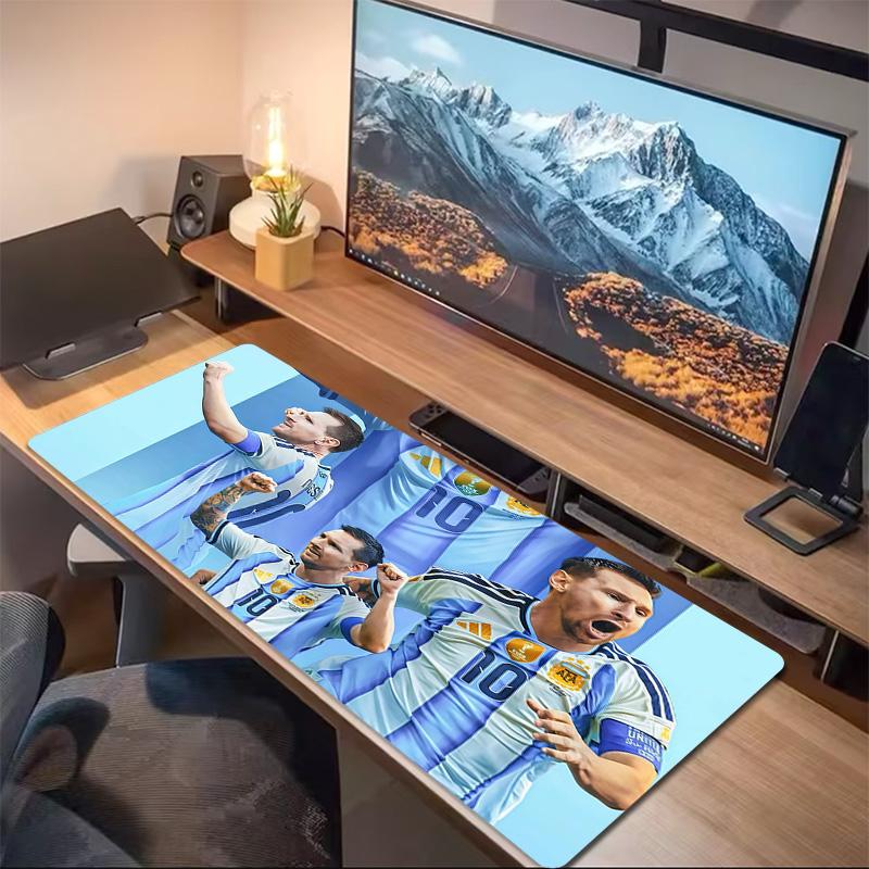 Lionel Messi Print Cushion Non-slip Laptop Tablet Big Mousepad XXL Mat Mini PC Playmat With Lock edge