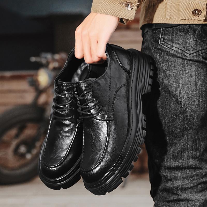 Men's Genuine Leather Shoes Casual Comfort Lace Up Work Shoes for Men Comfortable Oxford Shoes New Handmade Business Footwear