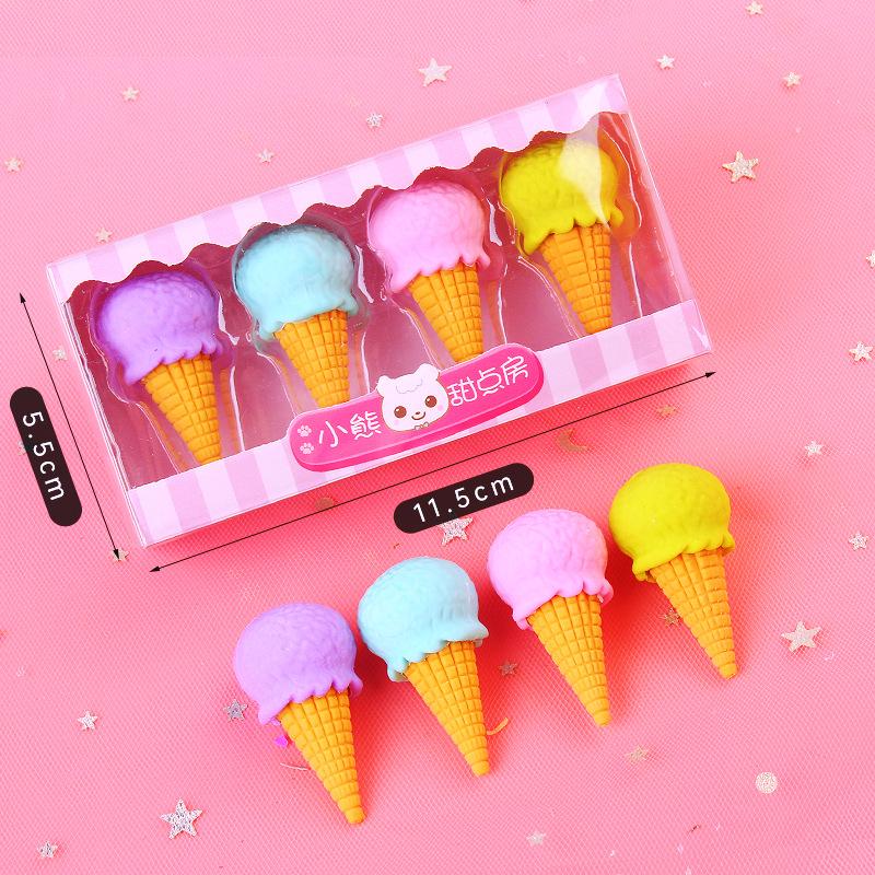 Colorful Dessert-Themed 3D Detachable Erasers in Cute Box