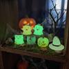 DIY Halloween Ghost Miniatures Pumpkin Ghost Ornament Halloween Luminous Ornament  Party Props