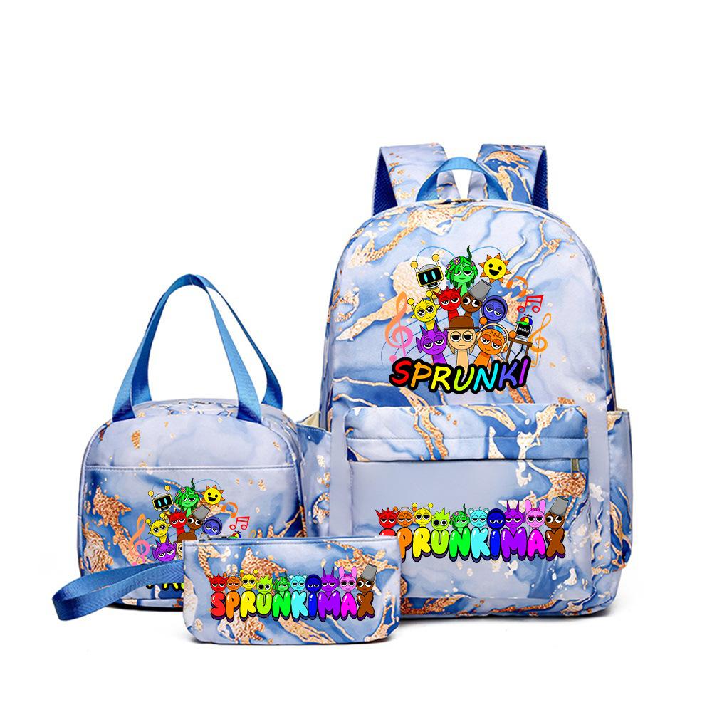 Rhythm box sprunki peripheral schoolbag boys and girls schoolbag primary school junior high school students backpack D