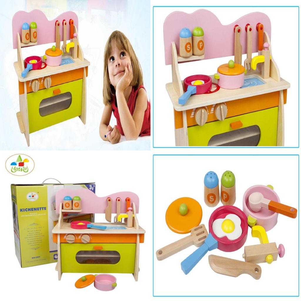 Premium Quality Wooden Kitchen Set Stove Toy For Creative Childrens Cooking Fun