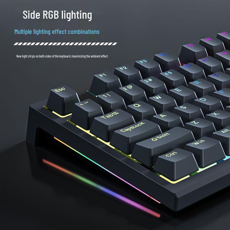 LT104 Mechanical Keyboard with Screen: Custom Wired Keyboard & Mouse Set for Gaming & Office