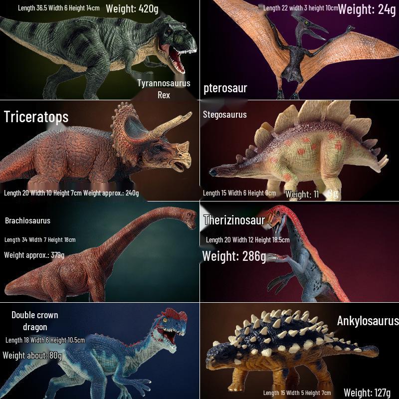 Children's Dinosaur Toy Set: King Kong, Tyrannosaurus Rex, Aurochs, Pachycephalosaurus, Spinosaurus, Therizinosaurus Model.