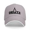 DEUTZ Logo Embroidered Black Baseball Cap Classic Design Adjustable Fit for Outdoor Activities and Daily Wear