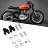 Black Aluminum 29mm1.1in Motorcycle Footpegs Screw Nut Kit Pedal Mounting Accessory