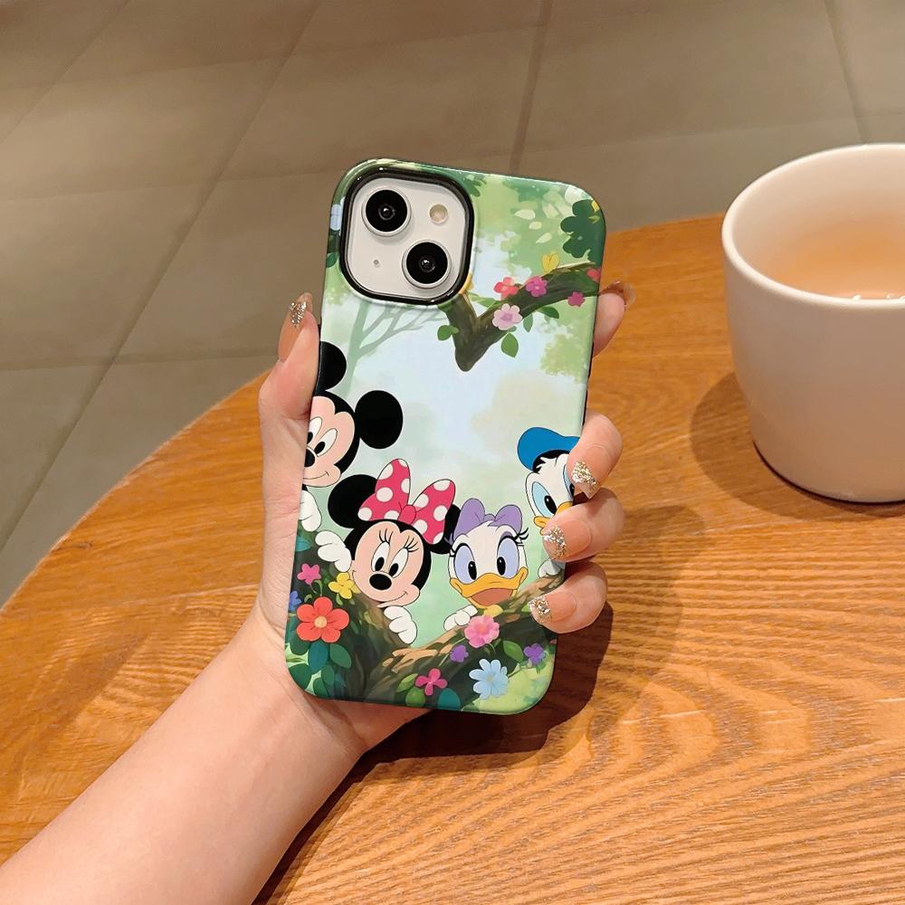 Disney phone case, double-layer protective cover, suitable for iPhone X/XS/SE/7/8/11/12/13/14/15/16/17 Pro Max Plus