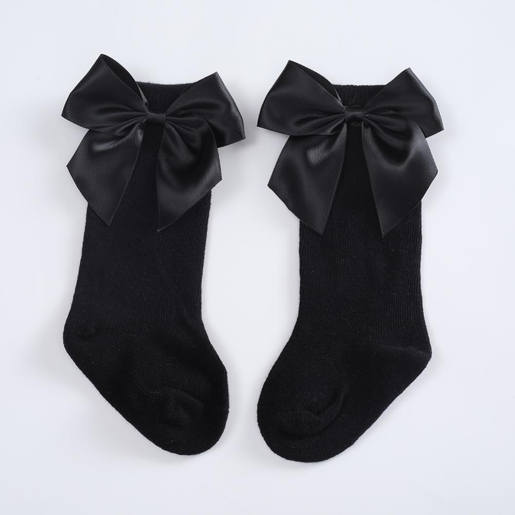 Newborn Baby Girls Big Bow Long Socks Cotton Cute Socks Kid Spring Clothing Unisex Toddlers Soft Cotton Socks 0-3Years