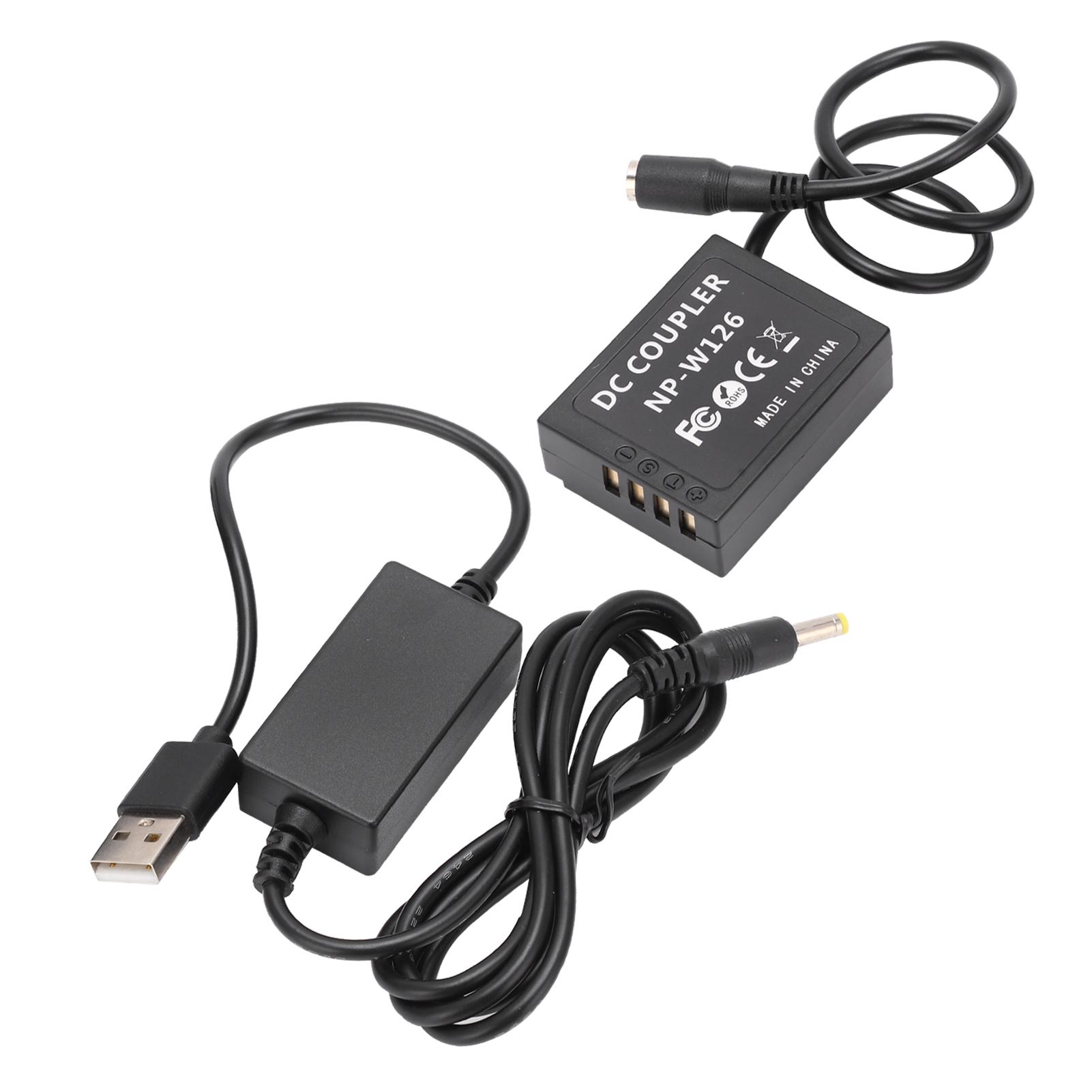 Batería Falsa NP-W126 Con Puerto Tipo C – Fuente De Alimentación Para Cámaras Fuji XT1, XT2, XT3, XT4 – Totalmente Decodificada