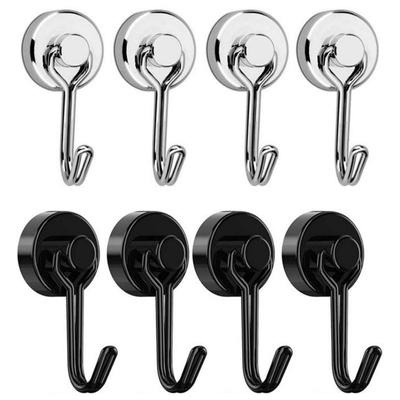 Cârlig magnetic 1-8 buc. Cârlig cu magneți rezistenti Cârlige cu magnet puternic din neodim Cârlige pentru casă, baie, bucătărie, frigider