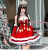 Pinxian Women's Christmas Elderly Santa Cloak Long Robe Cosplay Costume SD-174