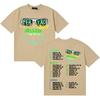 Feid Aesthetic Tour List Graphic Tshrit Pop Music High Quality Y2k Clothing Casual Short Sleeve Cotton Oversized Tops Fans Gift
