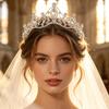 Crystal Bridal Crown Tiara Party Rhinestone Prom Diadem Headband Crown for Women Bridal Wedding Hair Accessories Jewelry Crown