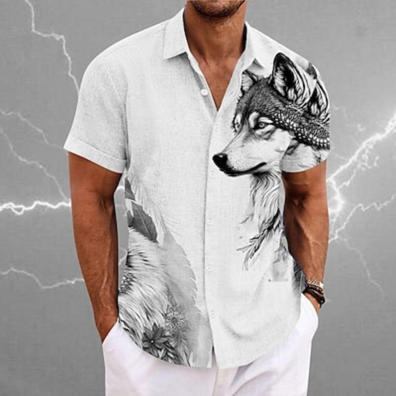 

Мужская рубашка с коротким рукавом в винтажном стиле для отдыха на каждый день в гавайском стиле на лето и весну с отложным воротником и пуговицами с 3D-принтом 3XL