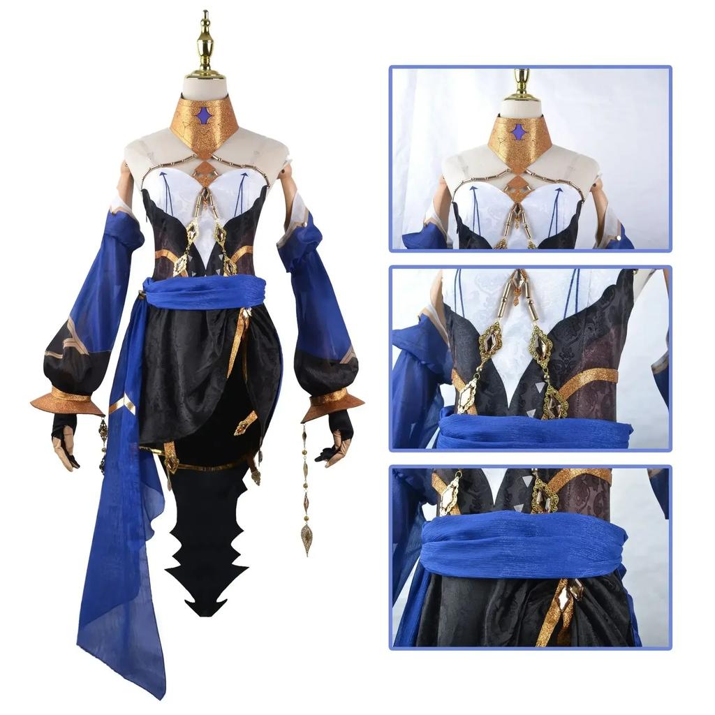 Layla Sumeru Cosplay Costume Layla Full Set Headwear Dress Stockings Wig Anime Cosplay  Layla Dress For Comic Con