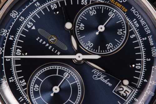 Zeppelin Men's 100th Anniversary Watch, Blue Dial, 86703 [Parallel Import]