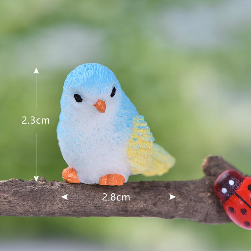 Charming Resin Bird Figurine For Moss Micro Landscape And Succulent Plant Display
