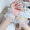 1/2 stk. Hvide Blonder Net Tyl Foto Handsker Falsk Plisseret Manchet Manicure Rekvisitter Neglespidser Display Ærme Mode Accessories