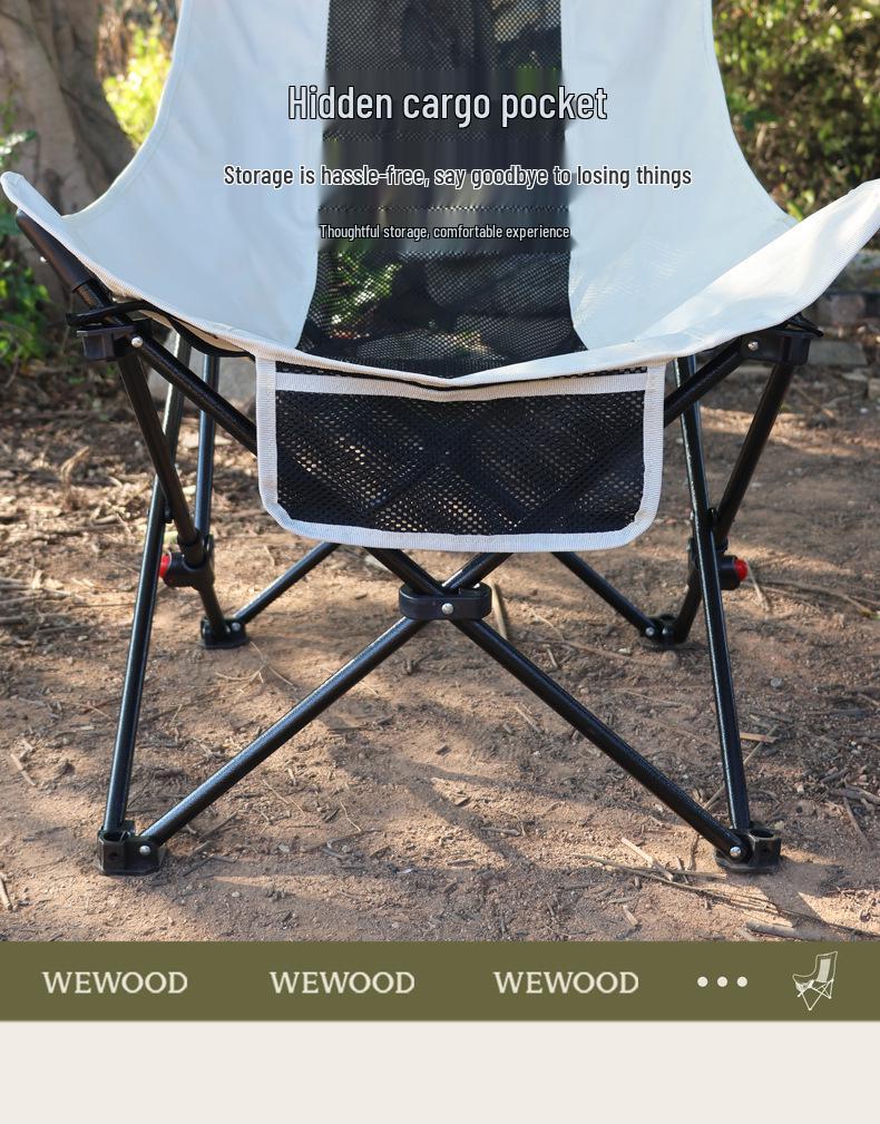 Adjustable Three-Speed High-Back Moon Chair – Breathable, Comfortable, Foldable for Camping, Beach, and Fishing