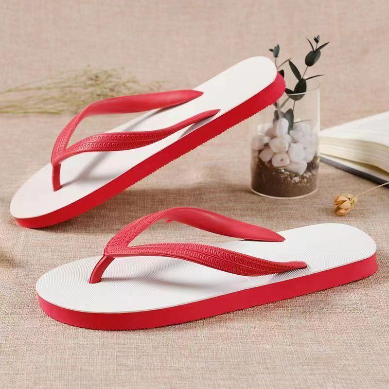 Flip-flops men wear thick-soled non-slip casual rubber slippers summer out versatile foot-pinching beach slippers
