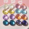 10pcs Glitter Geometry Rounds Cabochon Beads for Crafts DIY Resin Art Flatback Jewelry Making Embellishments