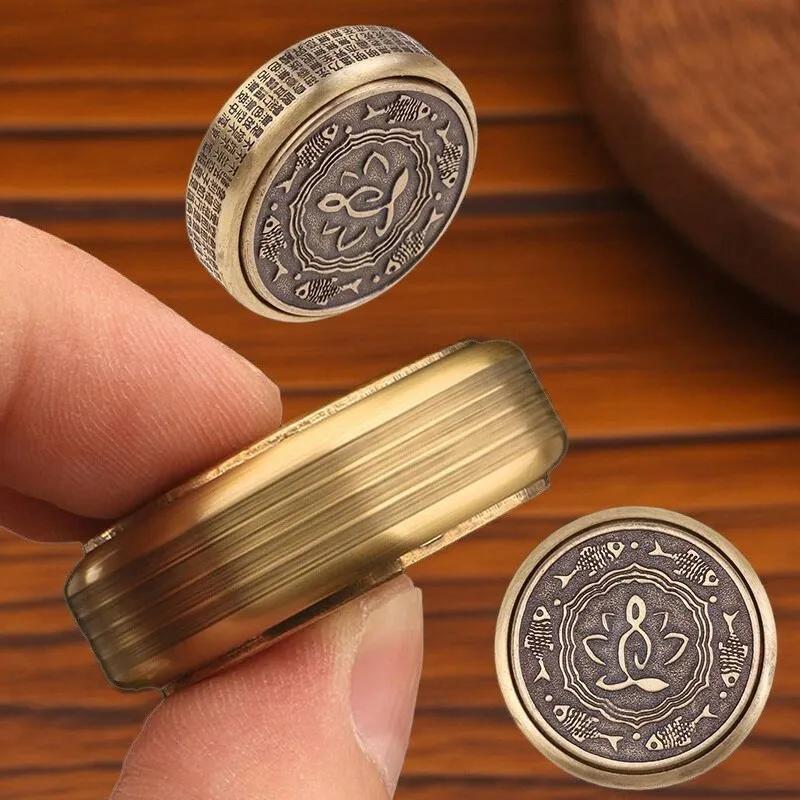 Zen Buddha Top Fidget Spinner Adult Metal EDC Fidget Toy Handheld Toy ADHD Hand Spinner Stress Relieving Desktop Toy