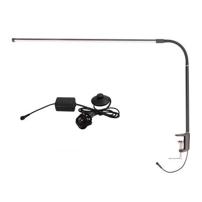 Manicure Tattoo LED Desk Lamp 3 Color Light Eyelash Extension Beauty Table Lamp with Clamp Black