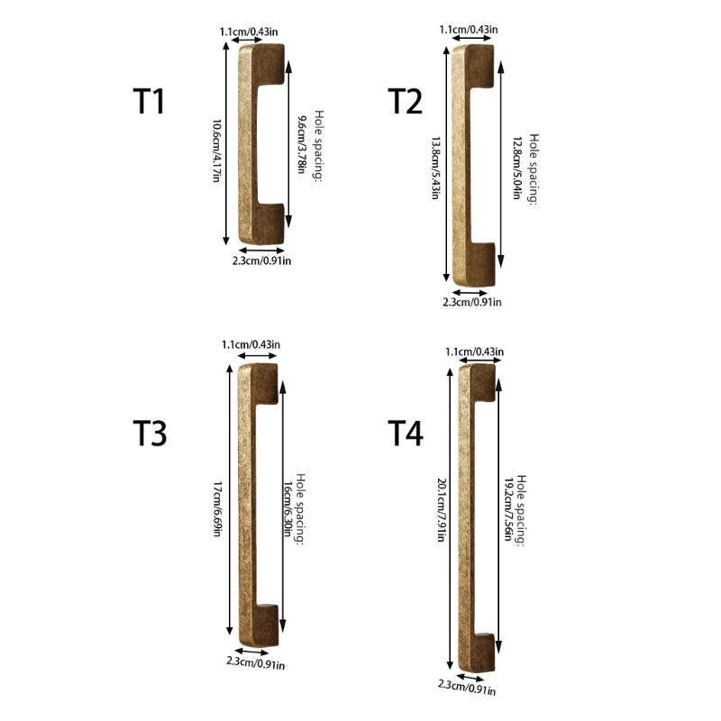 1pair Cupboard Door Knob Zincs Alloy Cabinet Drawer Handle Cupboard Pulls Vintage Furniture Decoration Easy to Install