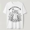 Rage Consumes Me Cute Cat T-Shirt Kitten Butterfly Flowers Funny Cat Lover Tee
