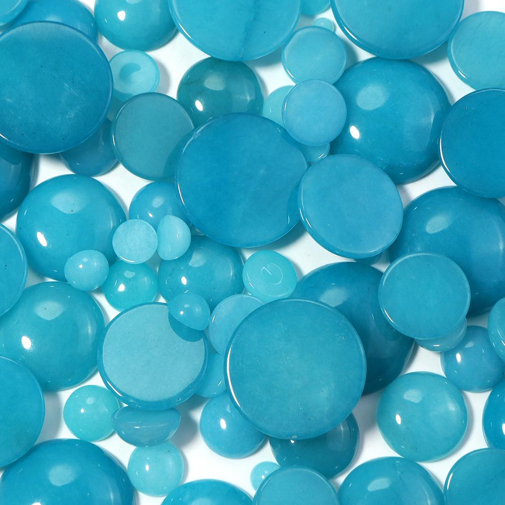 5-10pcs/lot 4-25mm Natural Stone Cabochon Colorful Jade Half Round Cabochon For Jewelry Making DIY Earrings Necklace Accessories