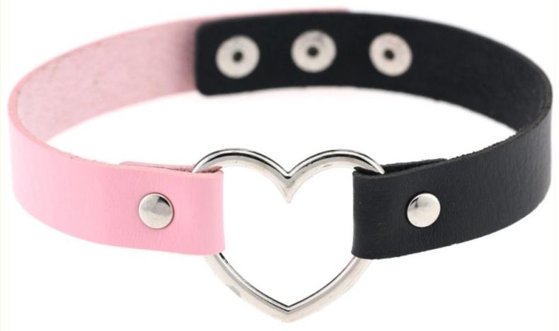 

Чокер HEART DUO Черный-Розовый
