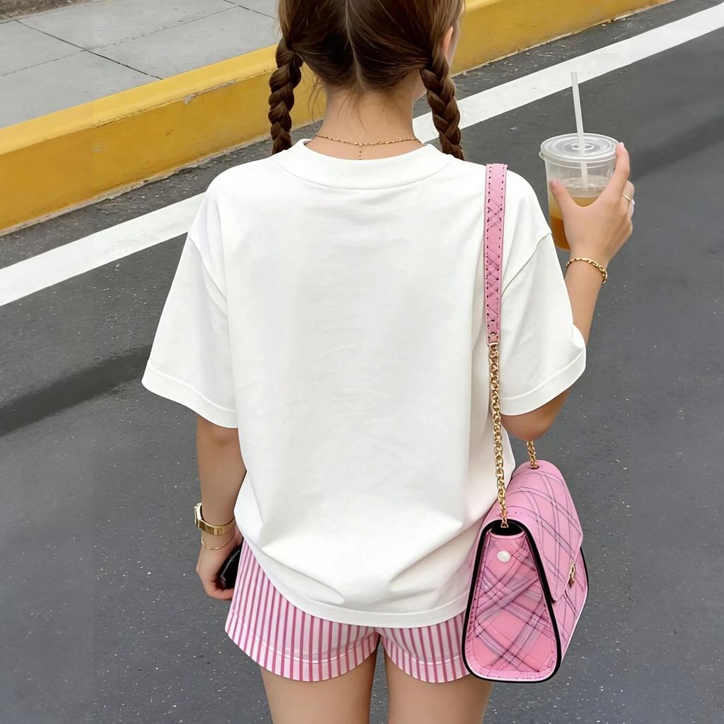 KATSEYE Kids Graphic Print Crew Neck Short Sleeve T Shirt Casual Top for Boys and Girls Soft Comfortable Fabric Suitable for Everyday Wear