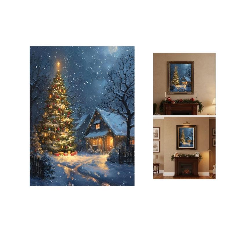 Christmas Tree Crystal Art Set Home Wall Decors DIY Full Drill Crystal Dot Painting Gem Art Set Crystal Painting Set