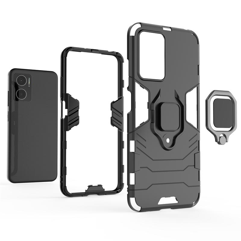 For Redmi Note 11E Case for Xiaomi Redmi Note 11E Cover Shell Armor Finger Ring Holder Stand PC Phone Bumper For Redmi Note 11E