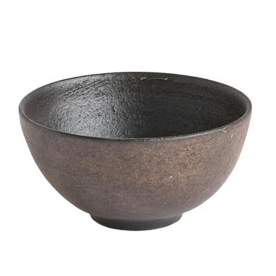 Reisschale aus Shigaraki-Keramik von Meizan, TEIBAN WARE, ca. 12 cm Durchmesser, mikrowellen- und spülmaschinenfest (Tobicha).